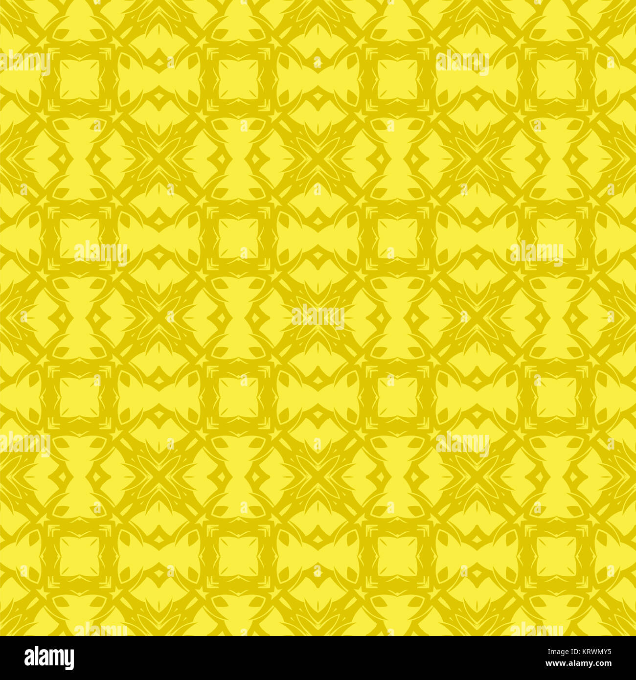 Yellow Ornamental Seamless Line Pattern Stock Photo - Alamy