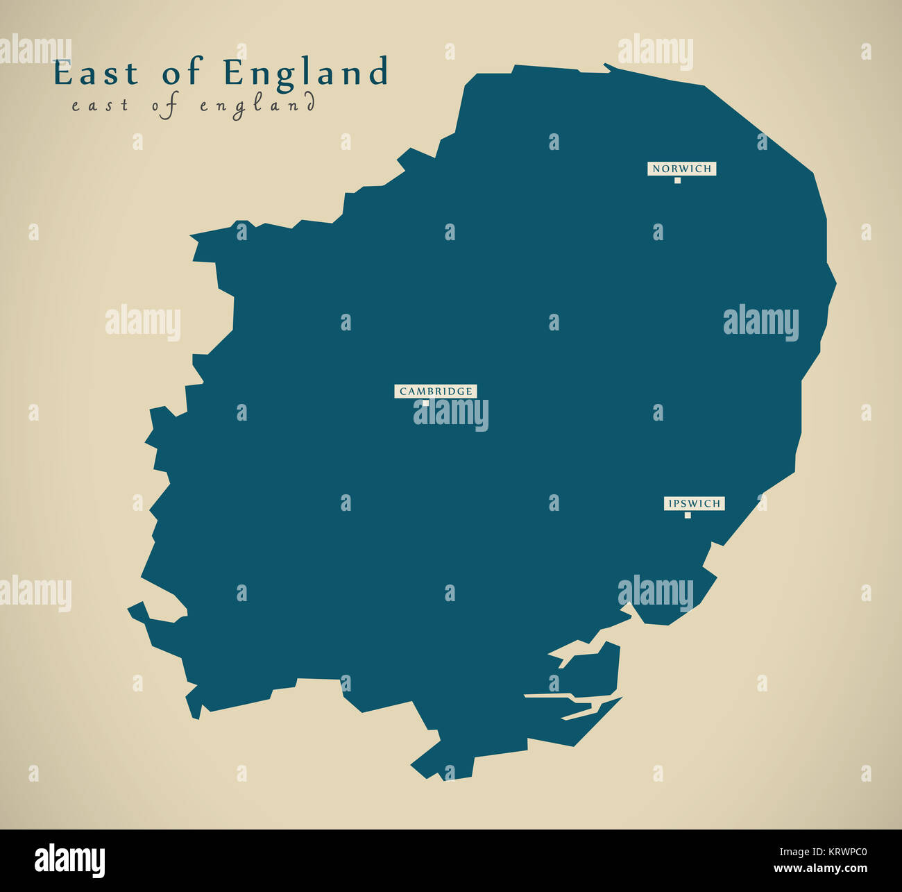 Modern map of england hires stock photography and images Alamy