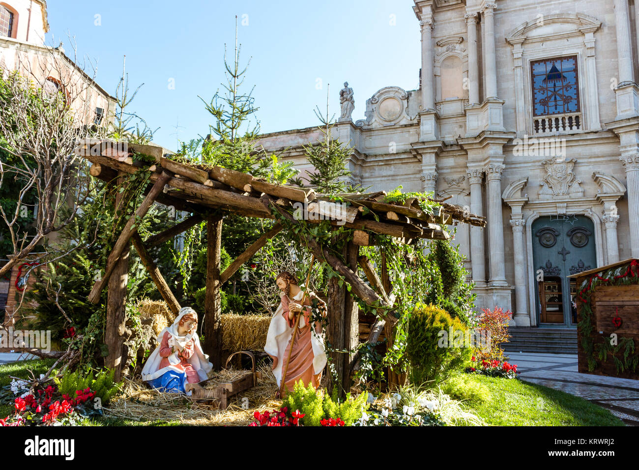 A typical Italian nativity scene Stock Photo