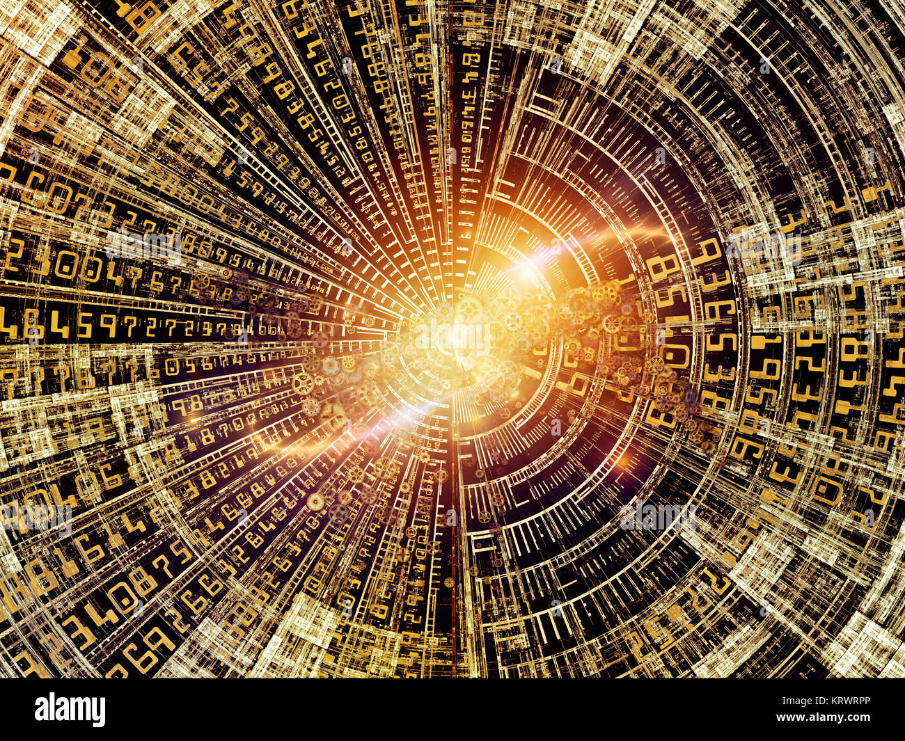 Processing World of Numbers Stock Photo - Alamy