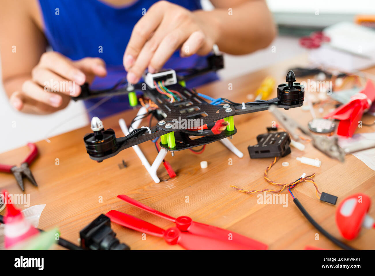 Making of flying drone Stock Photo - Alamy