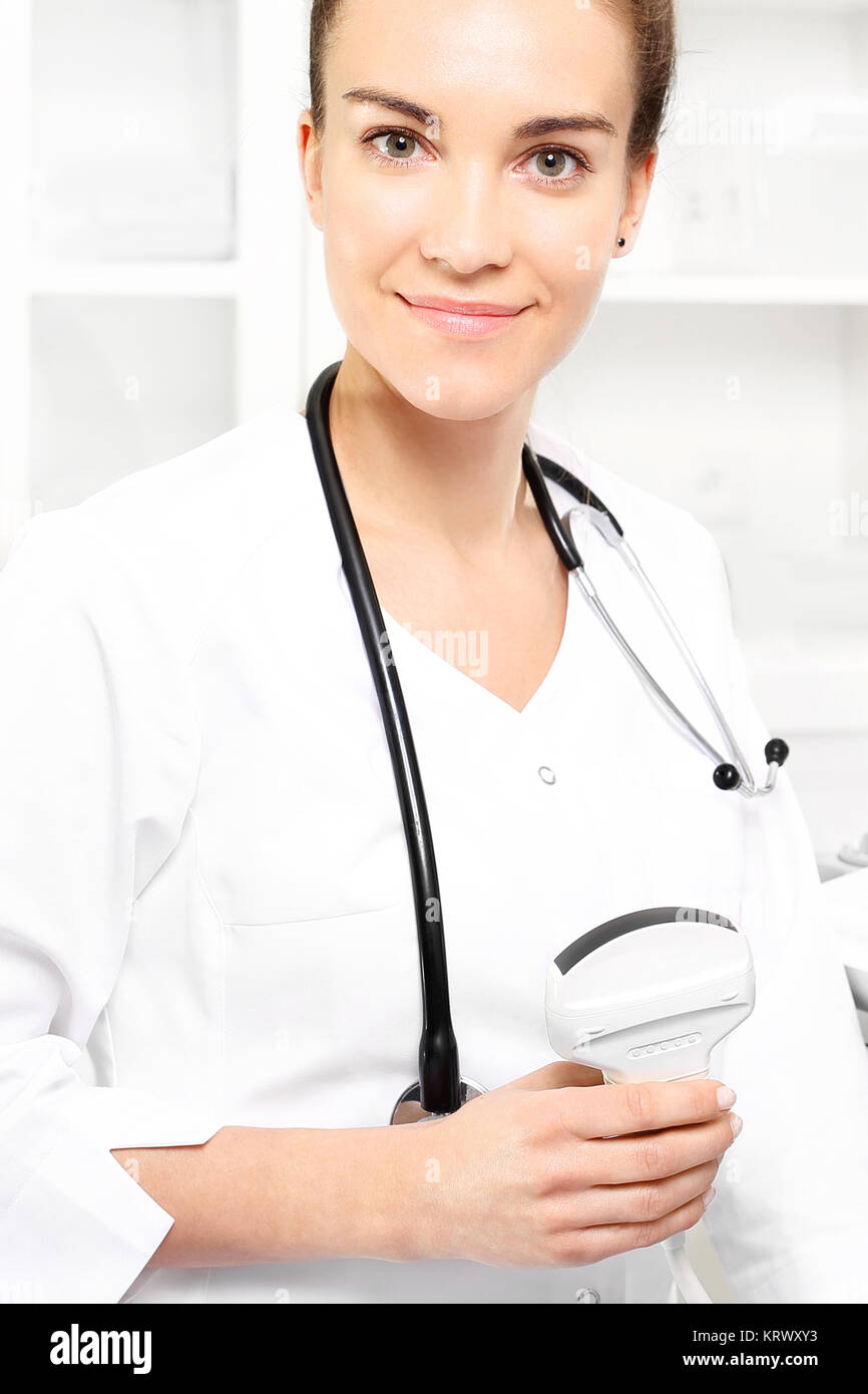 ultrasound. ultrasound head,medical examination Stock Photo Alamy