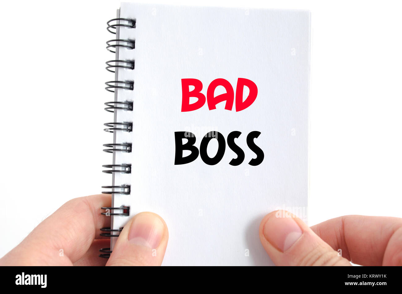 Bad boss text concept Stock Photo