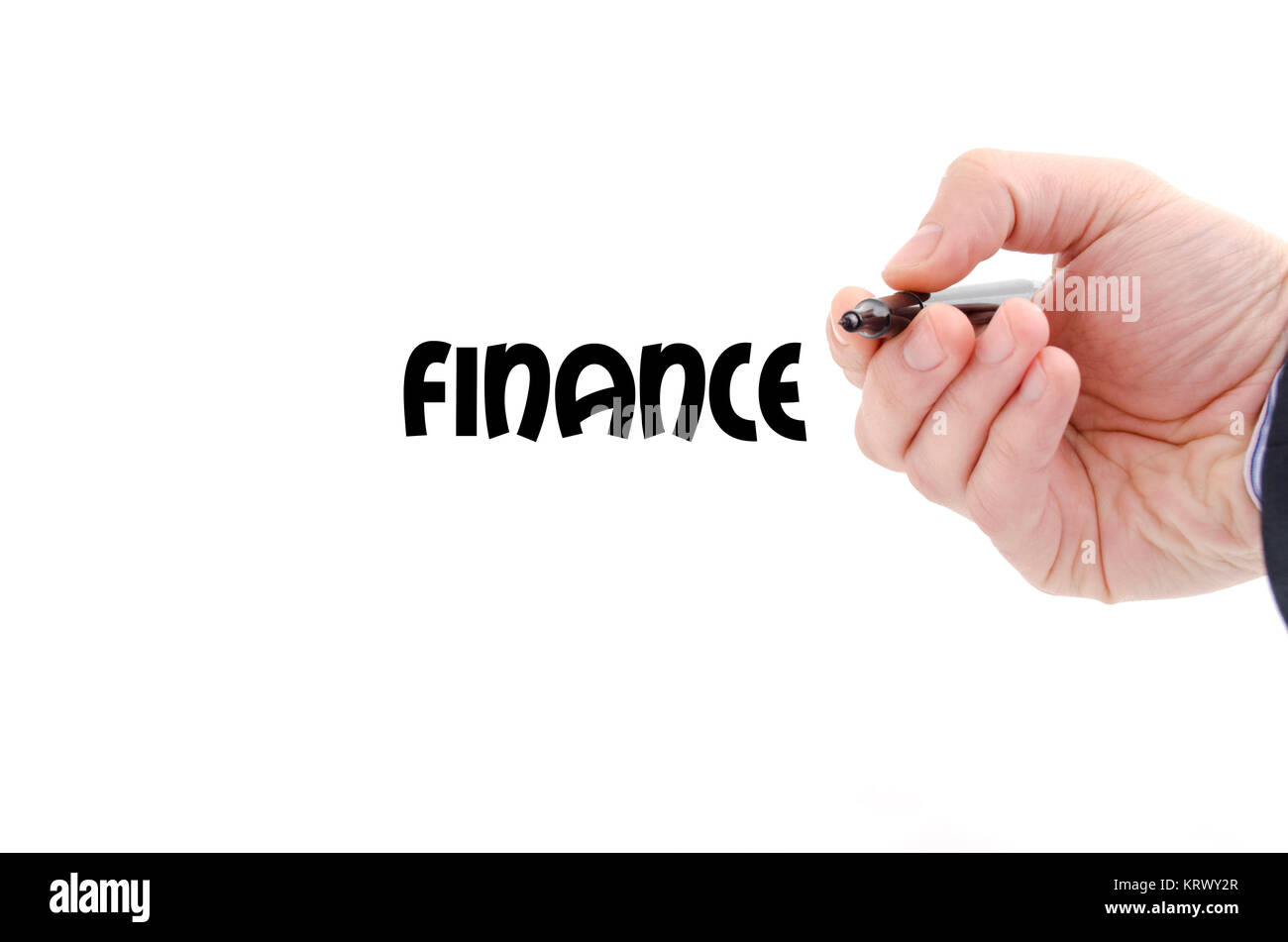 Finance text concept Stock Photo