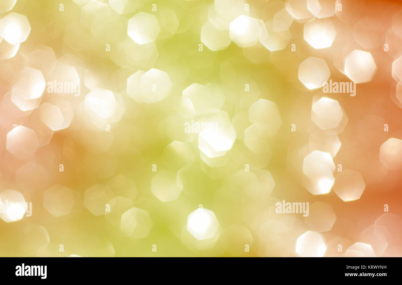 Abstract background with yellow and orange bokeh Stock Photo