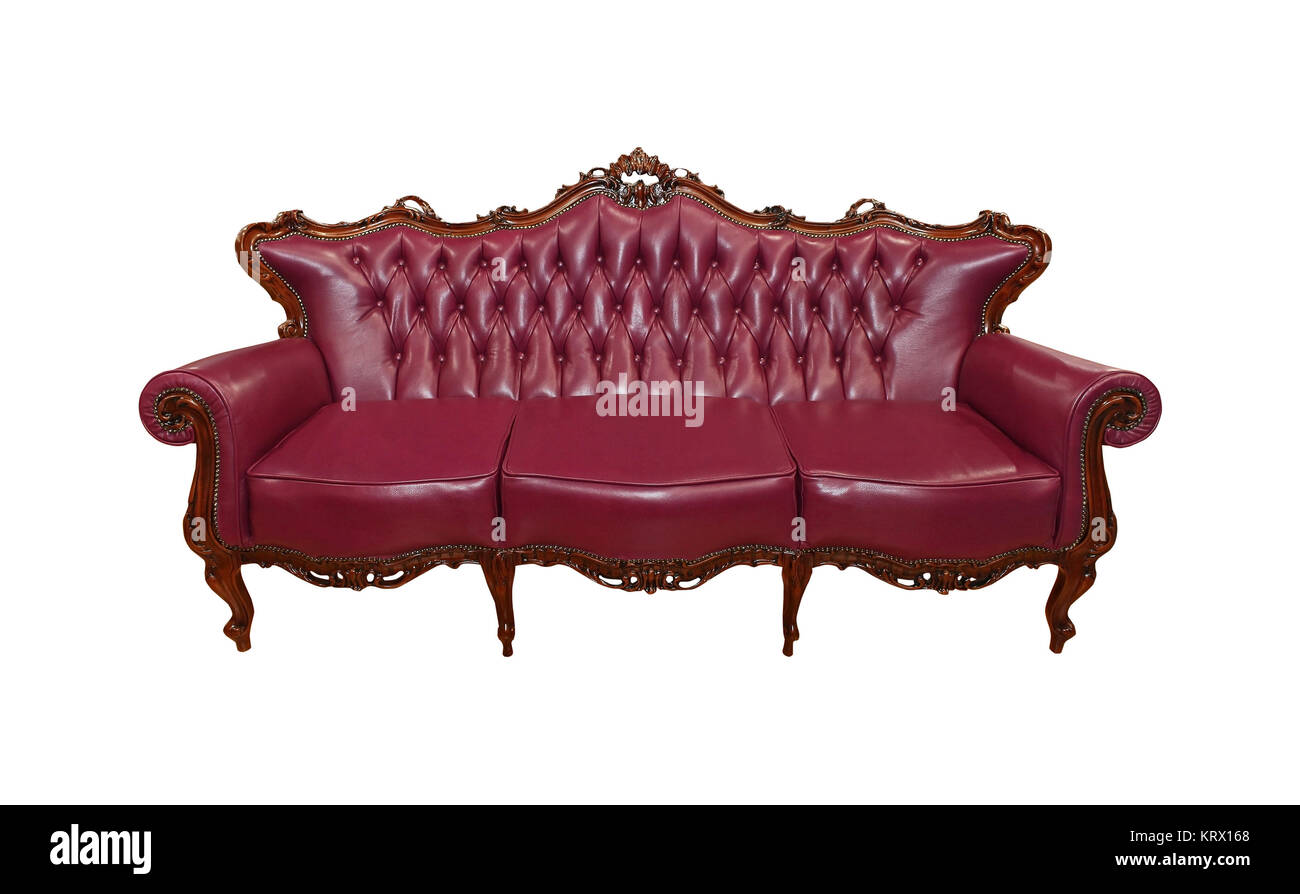 Vintage leather couch Stock Photo Alamy
