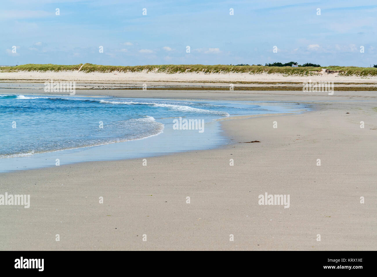 sunny beach in brittany Stock Photo