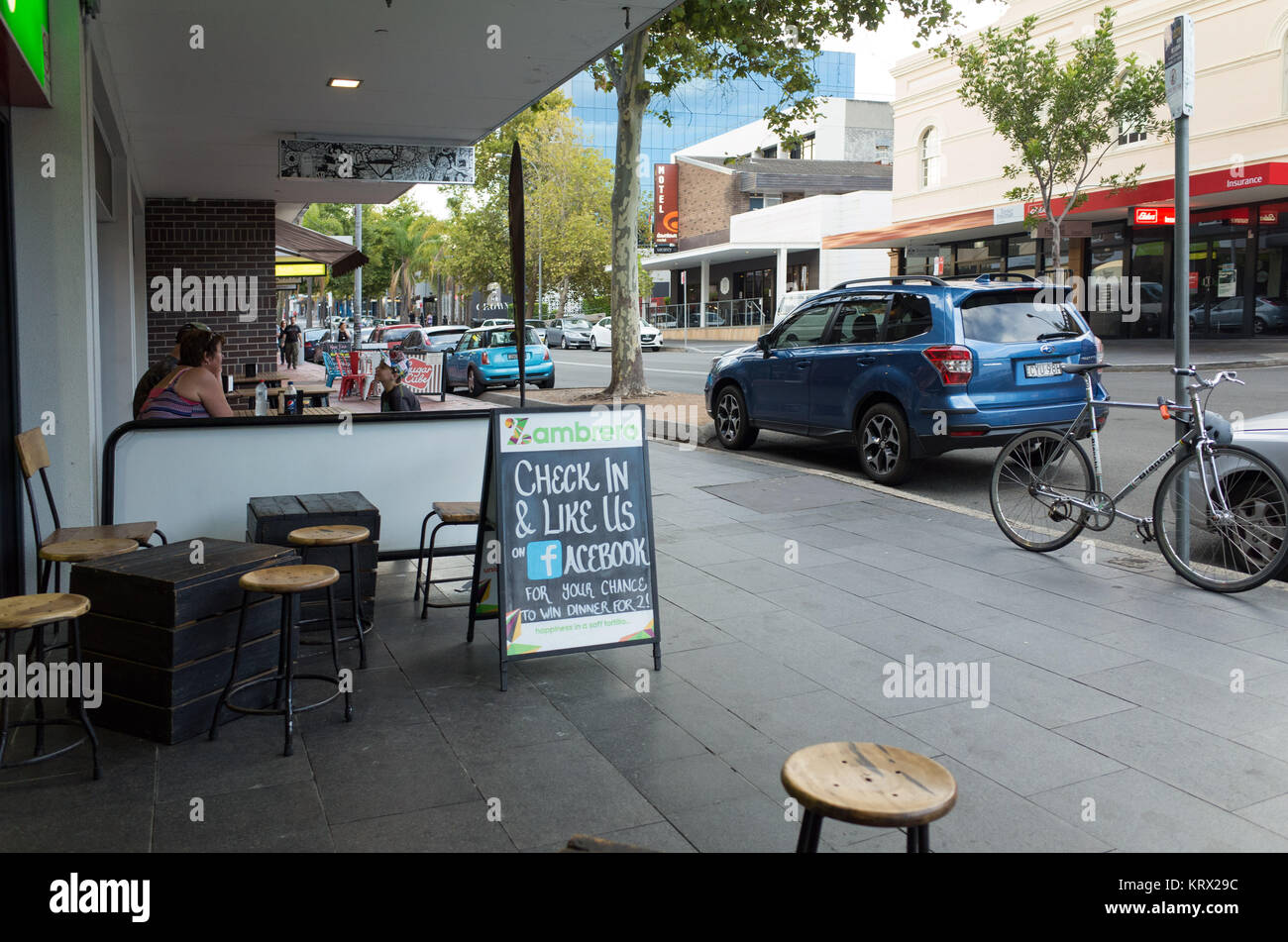 City Street in Wollongong, New South Wales, Australia Stock Photo