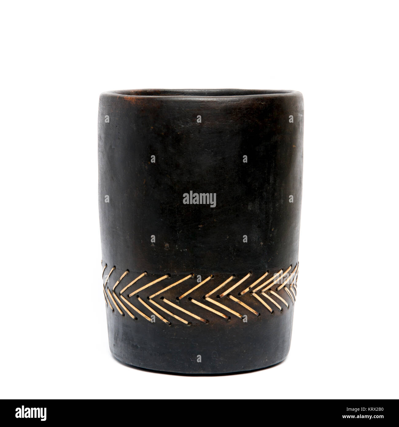 Clay vase isolated on white background Stock Photo - Alamy