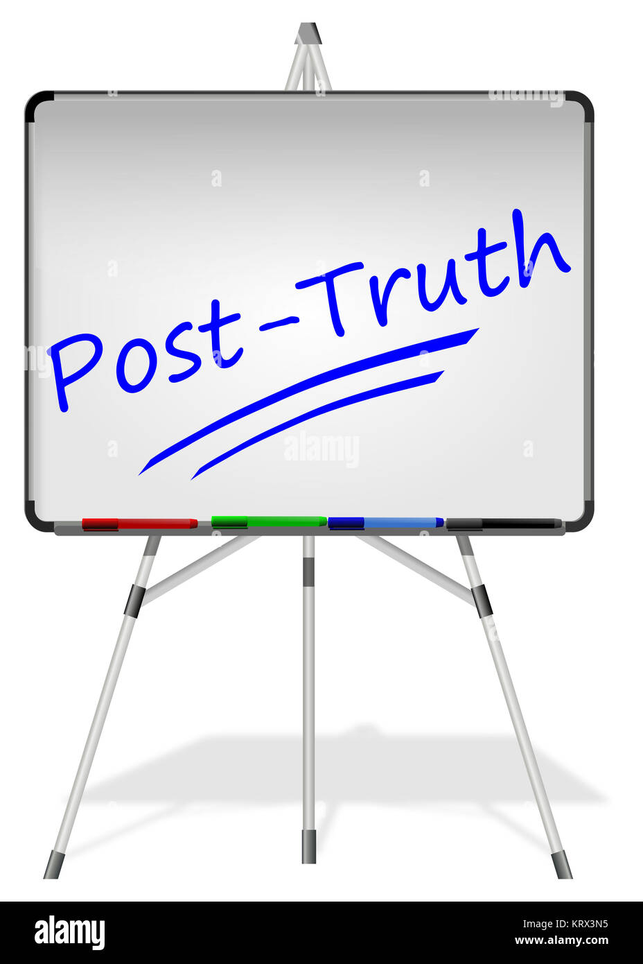 whiteboard with post-truth - 3d illustration Stock Photo