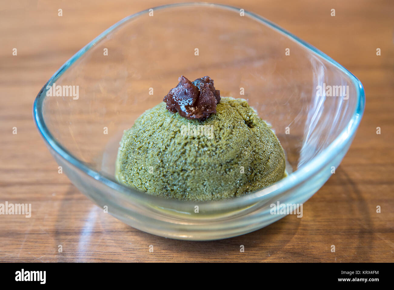 Green tea sherbet ice cream Stock Photo Alamy