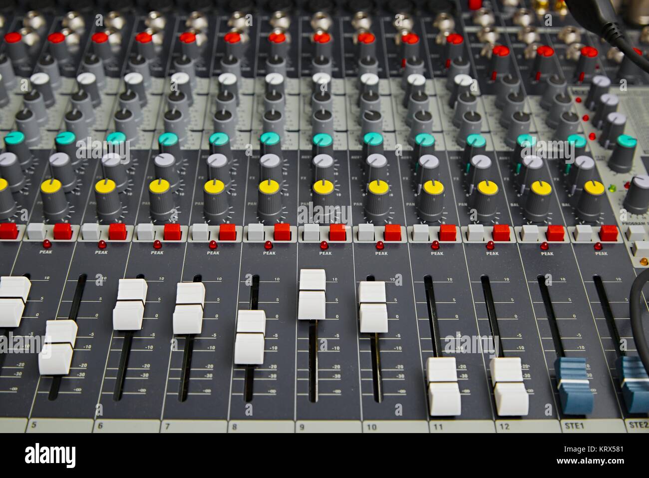 Audio Mixer Board Stock Photo Alamy