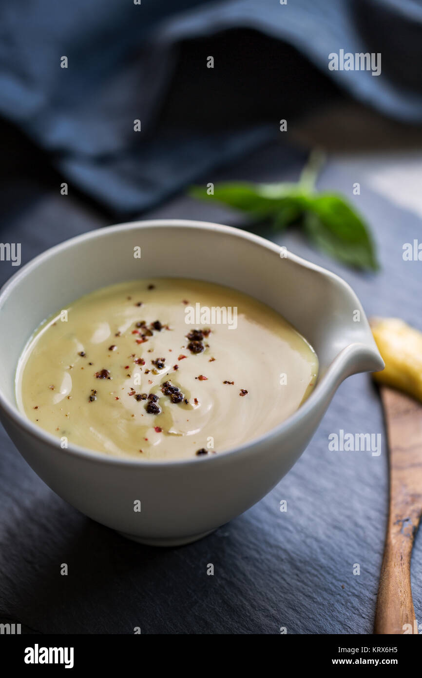 Creamy Honey Mustard dressing Stock Photo Alamy