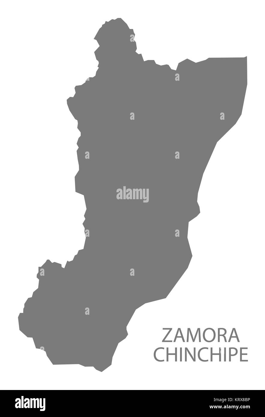 Zamora Chinchipe Ecuador Map grey Stock Photo