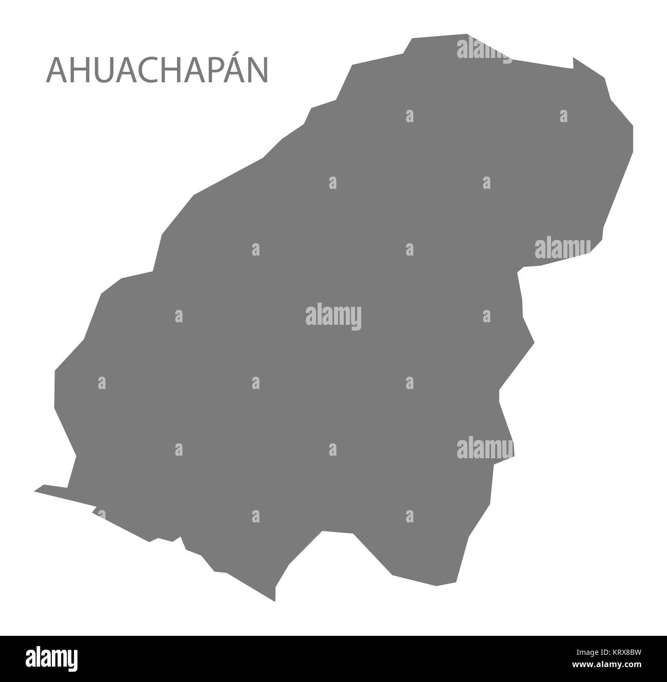 Ahuachapan El Salvador Map grey Stock Photo