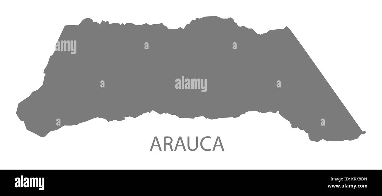 Arauca Colombia Map in grey Stock Photo