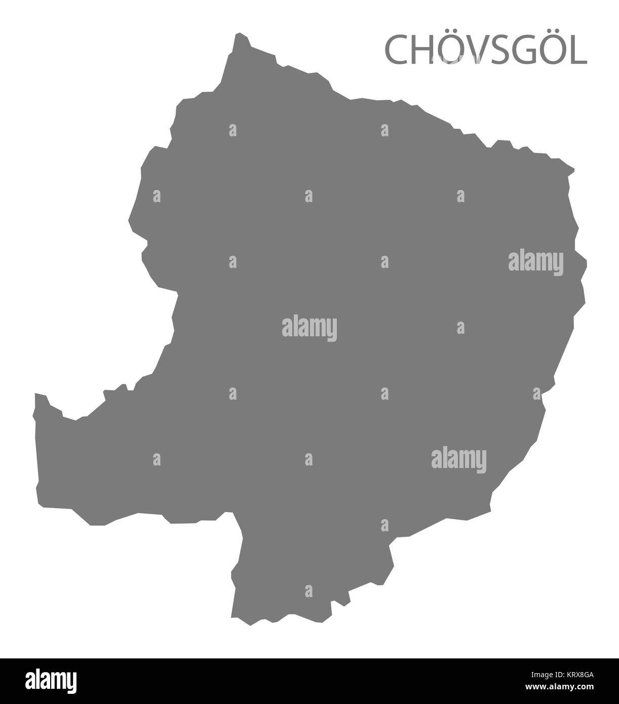 Chovsgol Mongolia Map grey Stock Photo
