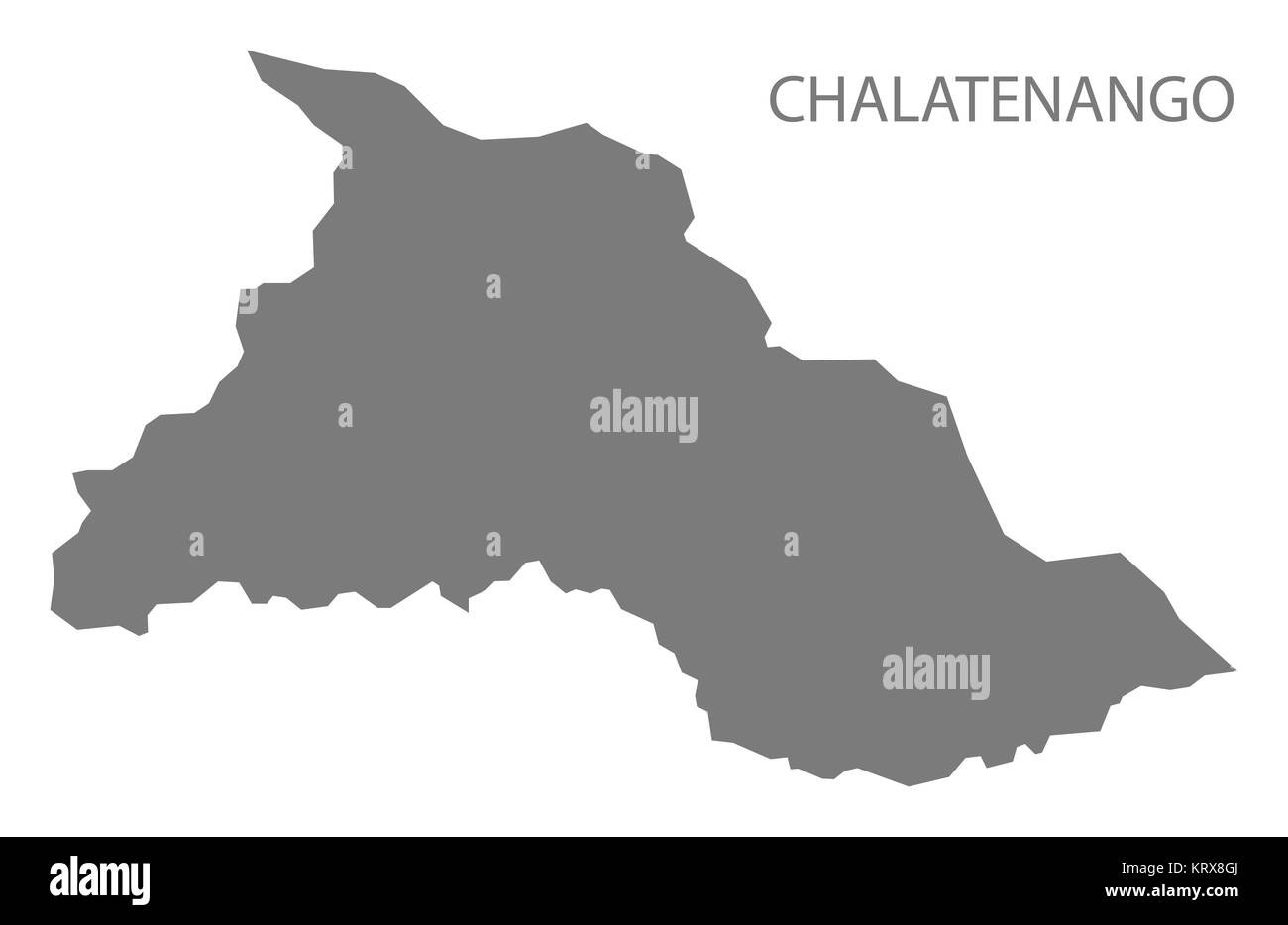 Chalatenango El Salvador Map grey Stock Photo