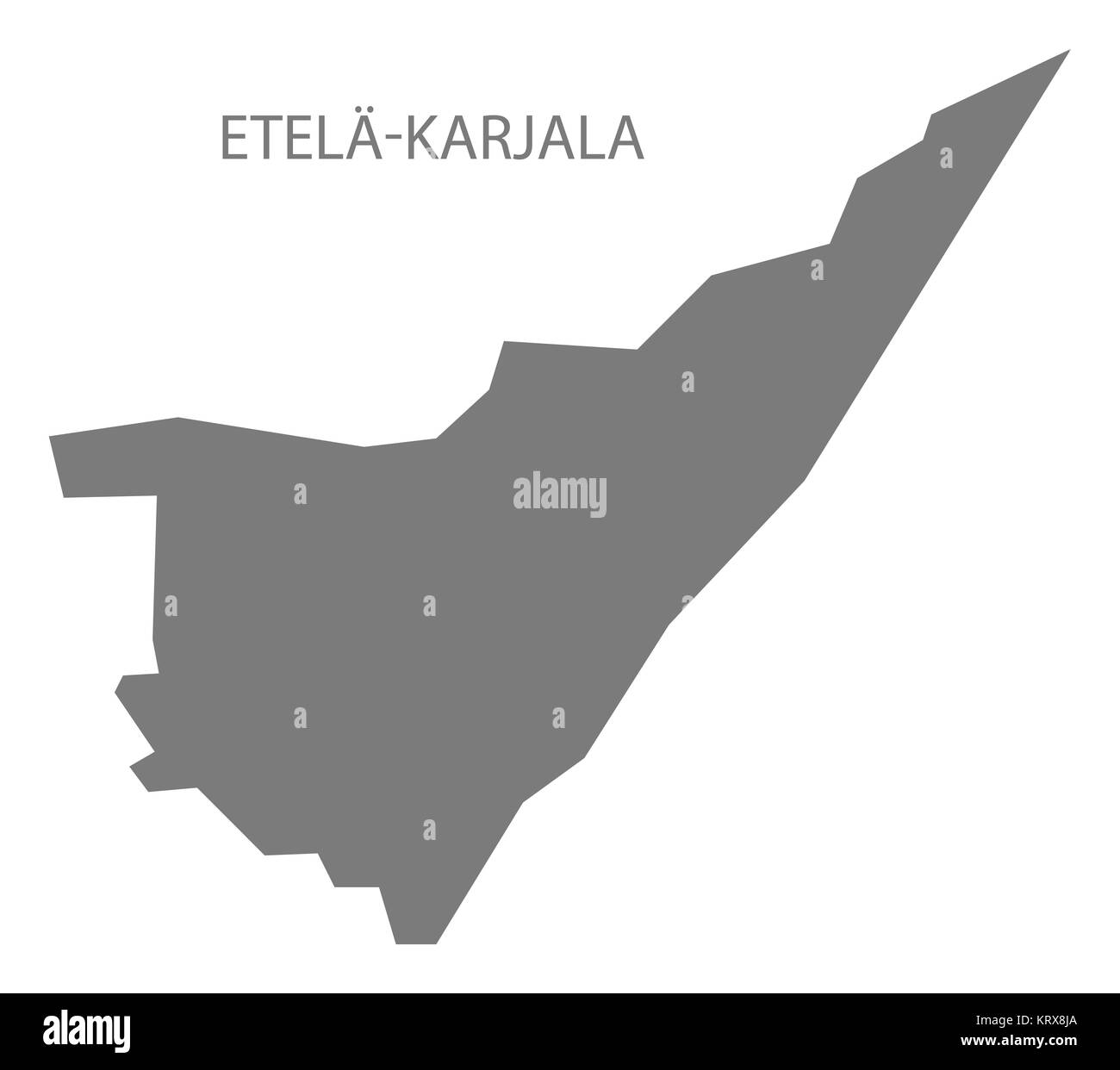 Etela-Karjala Finland Map grey Stock Photo
