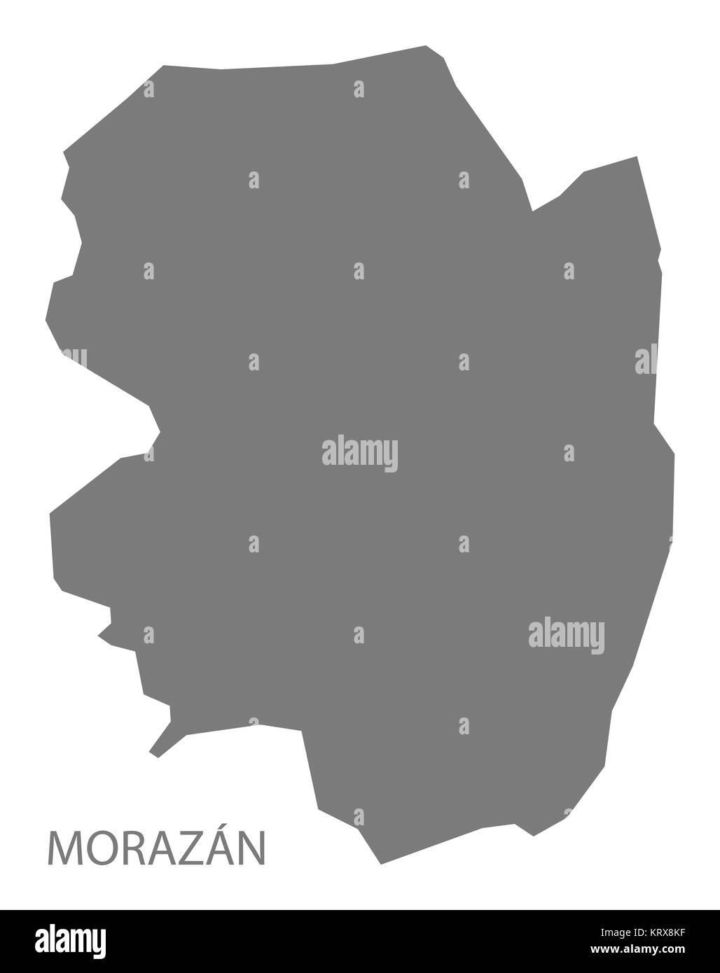 Morazan El Salvador Map grey Stock Photo