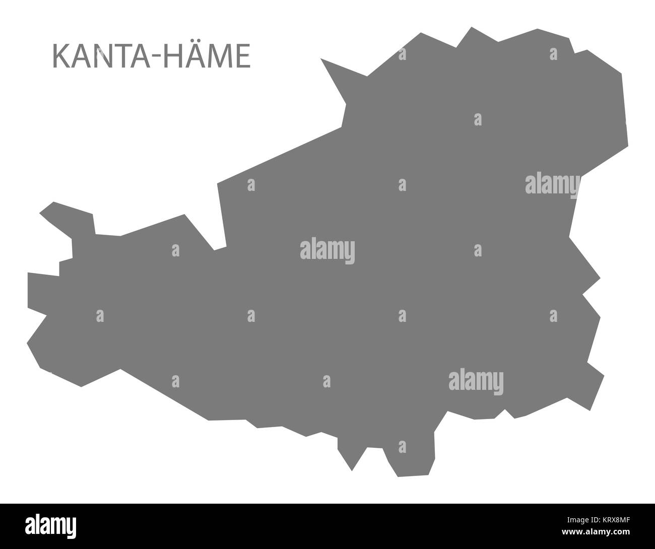 Kanta-Hame Finland Map grey Stock Photo