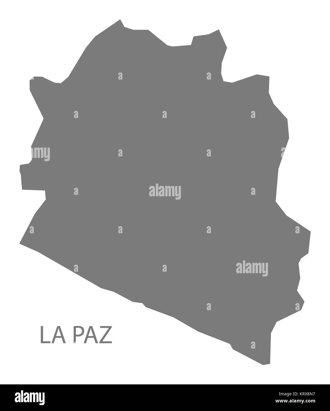 La Paz El Salvador Map grey Stock Photo