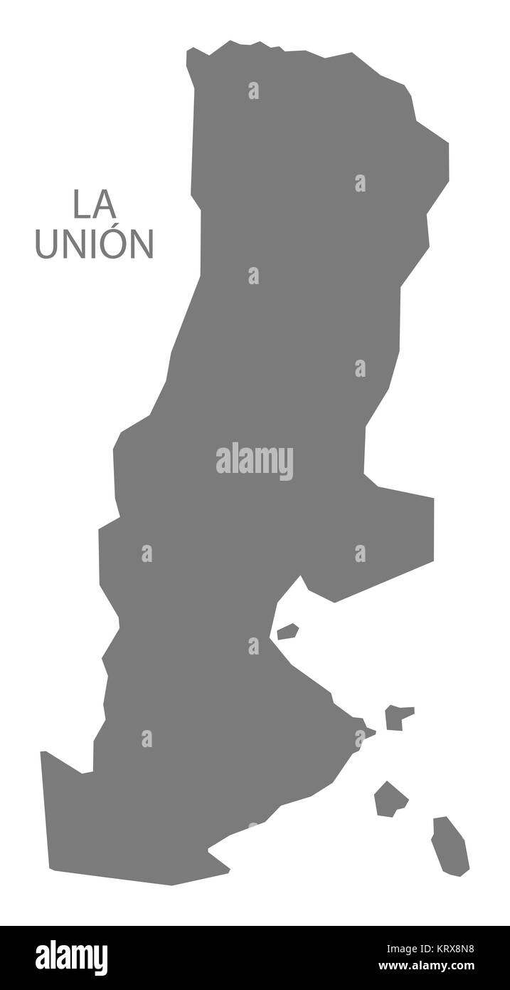 La Union El Salvador Map grey Stock Photo