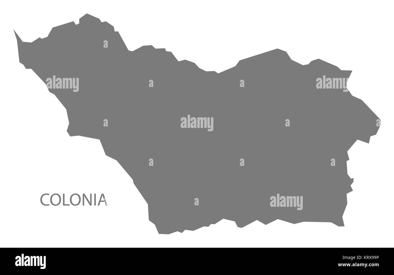 Colonia Uruguay Map grey Stock Photo