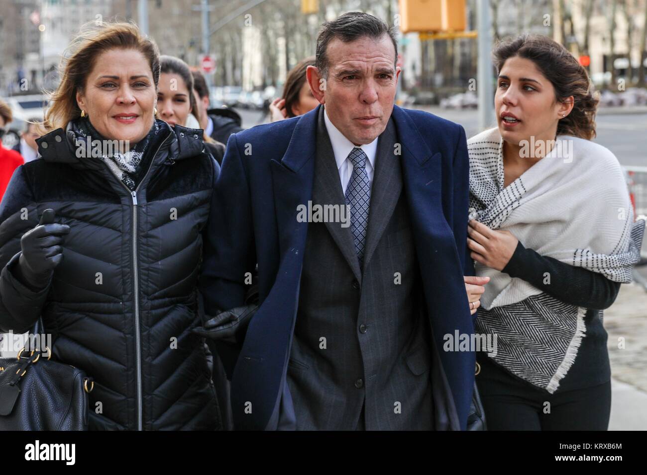 New York, USA. 20th Dec, 2017. Juan Ángel Napout (former president of Conmebol) is seen arriving at the Federal Court of Brooklyn in New York in the United States for another day of his trial before the United States Justice on Wednesday, 20 (Photo: William Volcov / Brazil Photo Press) Credit: Brazil Photo Press/Alamy Live News Stock Photo
