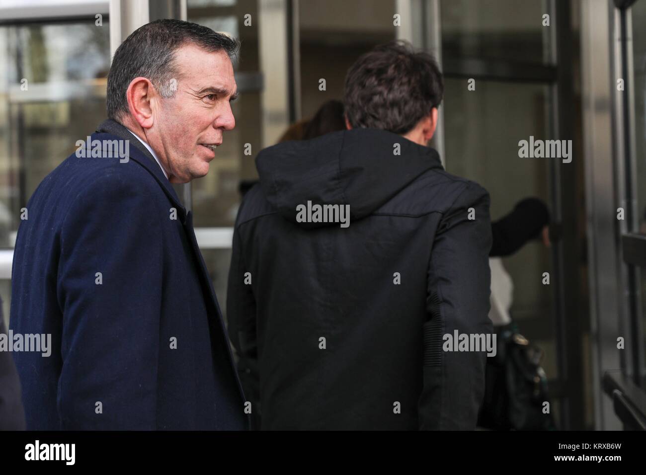 New York, USA. 20th Dec, 2017. Juan Ángel Napout (former president of Conmebol) is seen arriving at the Federal Court of Brooklyn in New York in the United States for another day of his trial before the United States Justice on Wednesday, 20 (Photo: William Volcov / Brazil Photo Press) Credit: Brazil Photo Press/Alamy Live News Stock Photo