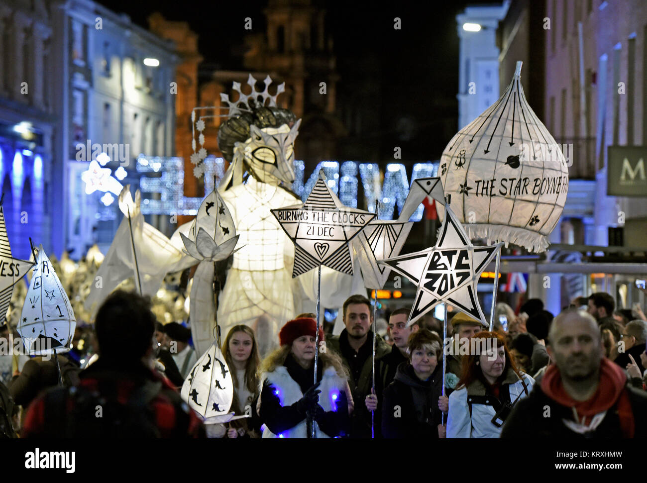Brighton, UK. 21st Dec, 2017. Thousands take part in the annual Burning