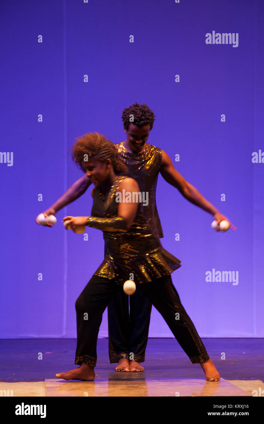 African Dancer performance show Stock Photo