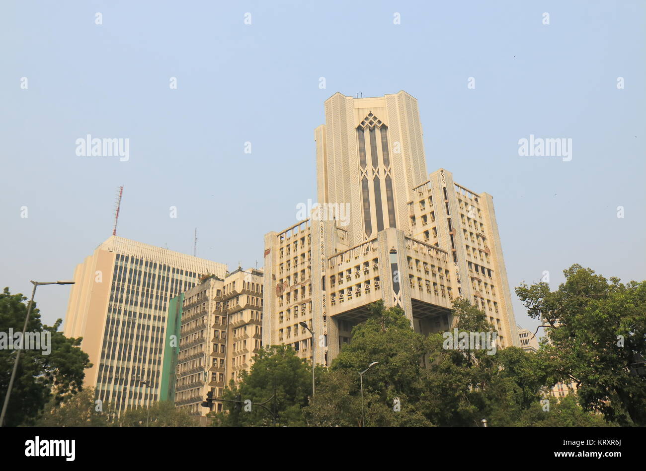 Modern office building architecture cityscape in downtown New Delhi India Stock Photo