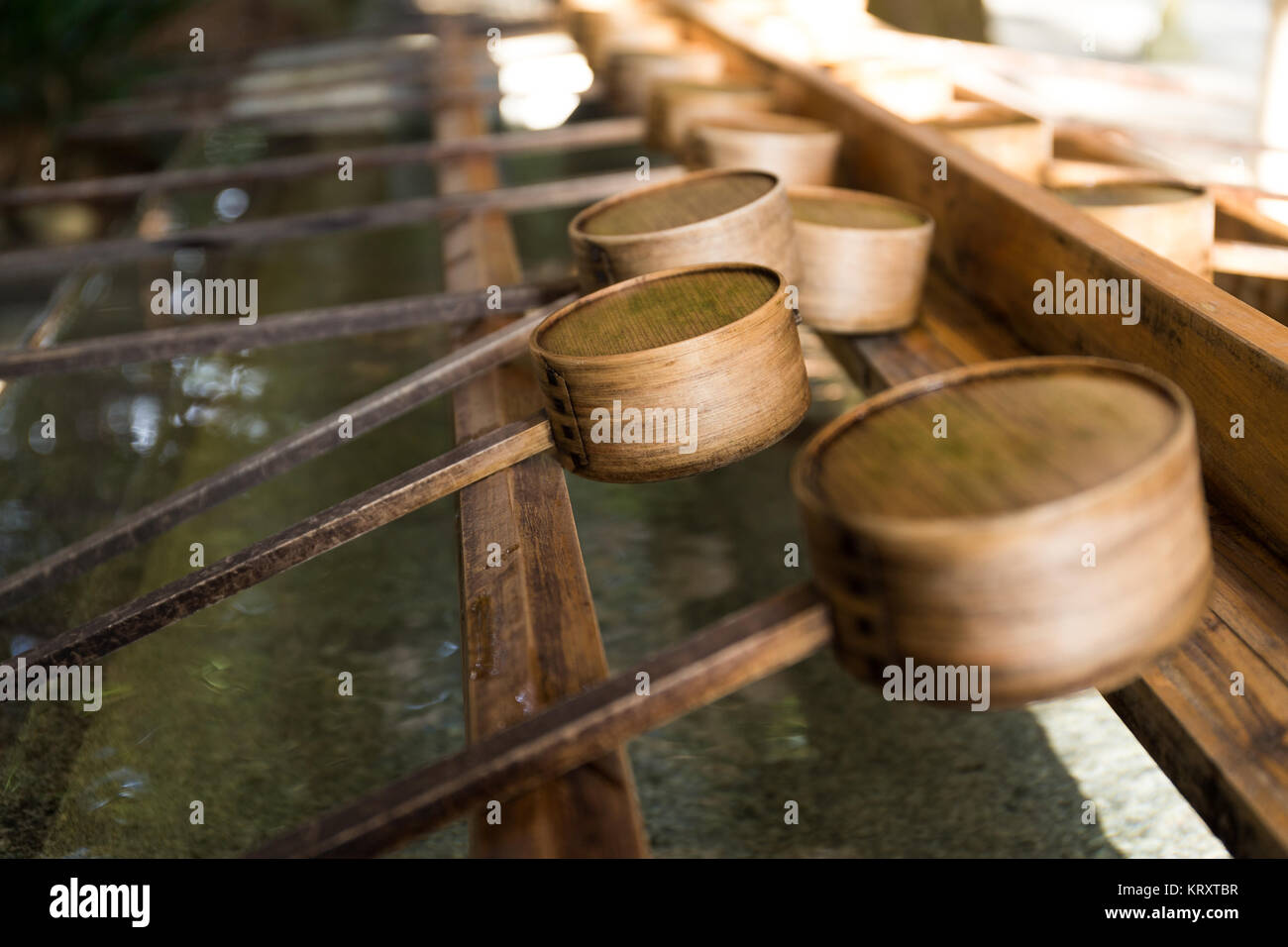 Japanese ladle in Japanese Temple Stock Photo Alamy