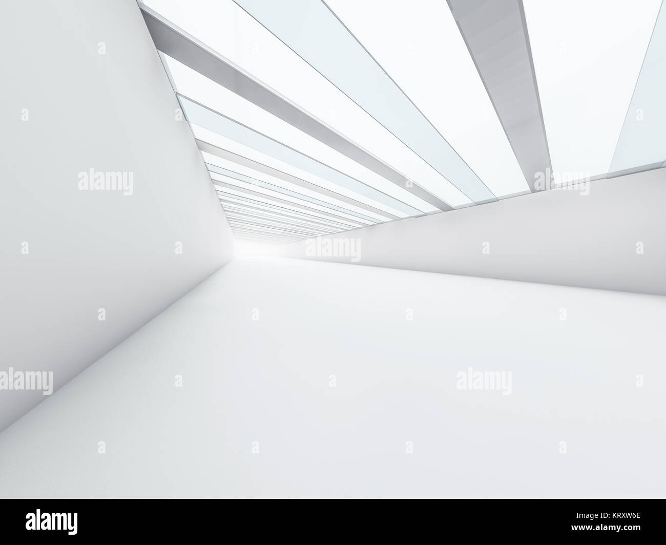 Abstract modern architecture background, empty white open space ...