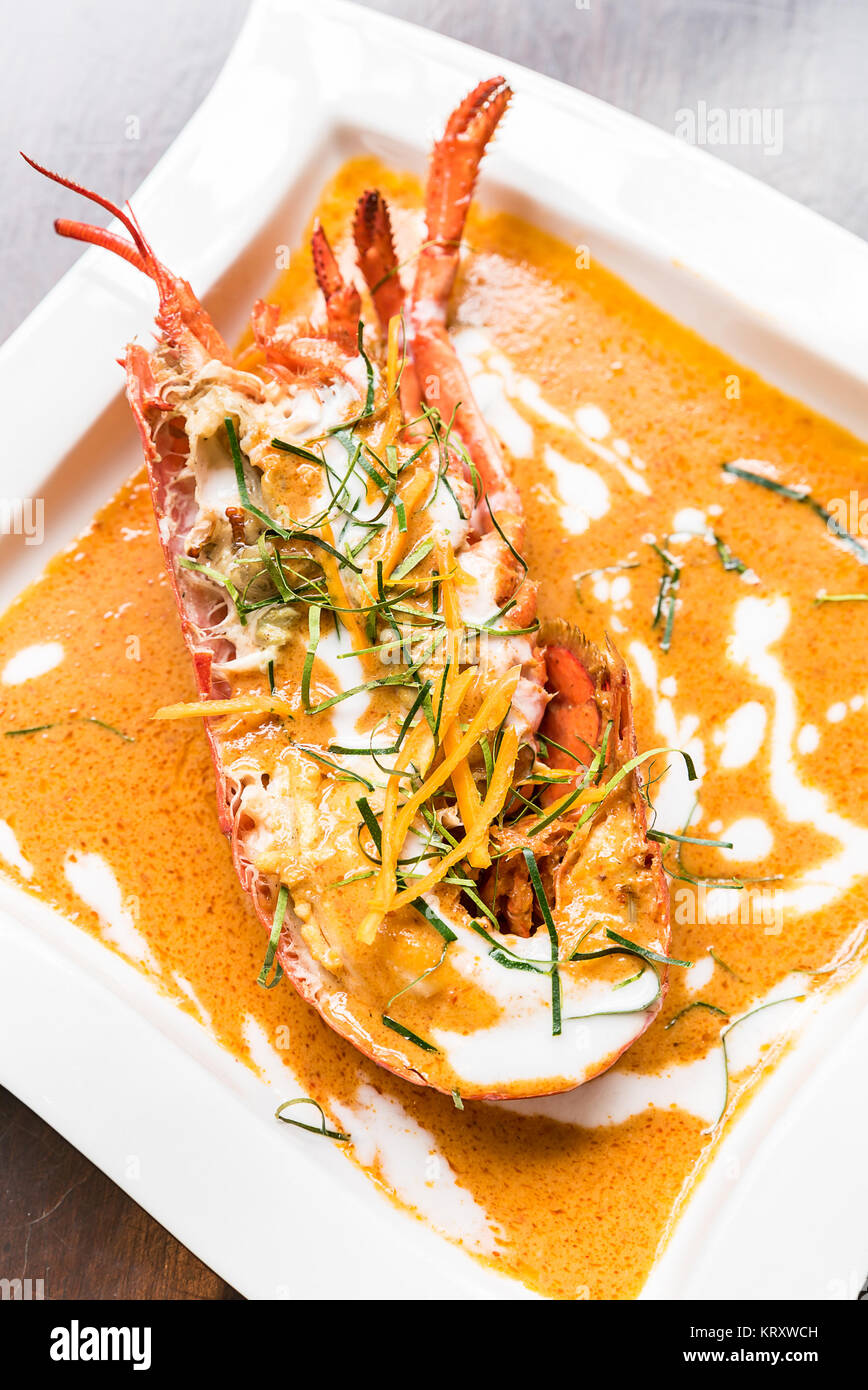 Lobster red curry Stock Photo Alamy
