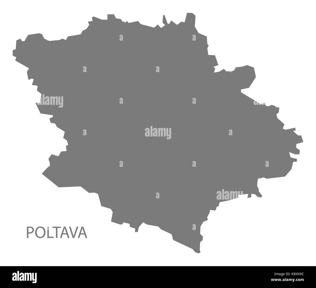 Poltava Ukraine Map Grey Stock Photo Alamy