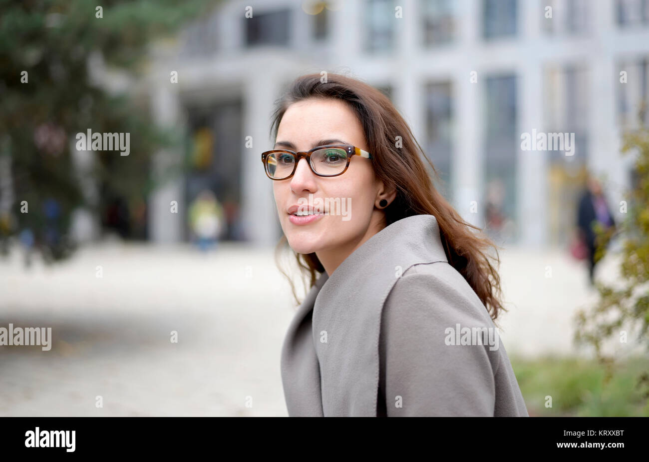 Geschäftsfrau in der Stadt Stock Photo