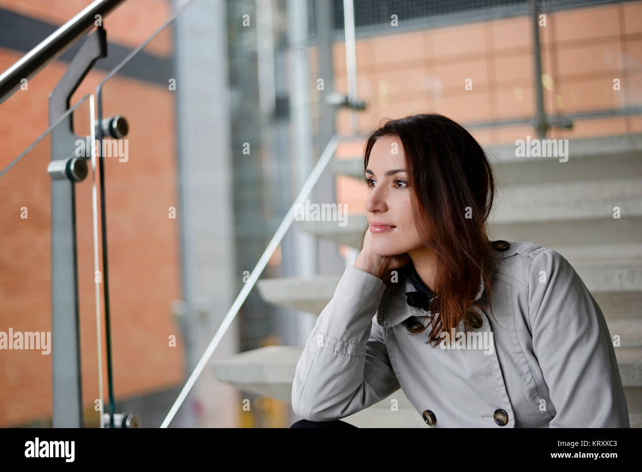 Geschäftsfrau in der Stadt Stock Photo