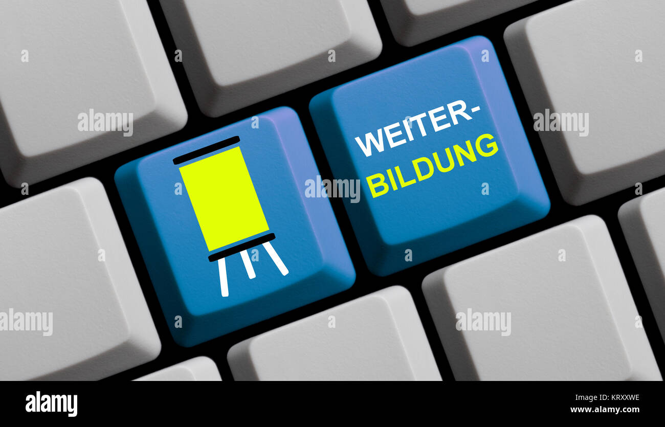 blue computer keyboard training Stock Photo Alamy