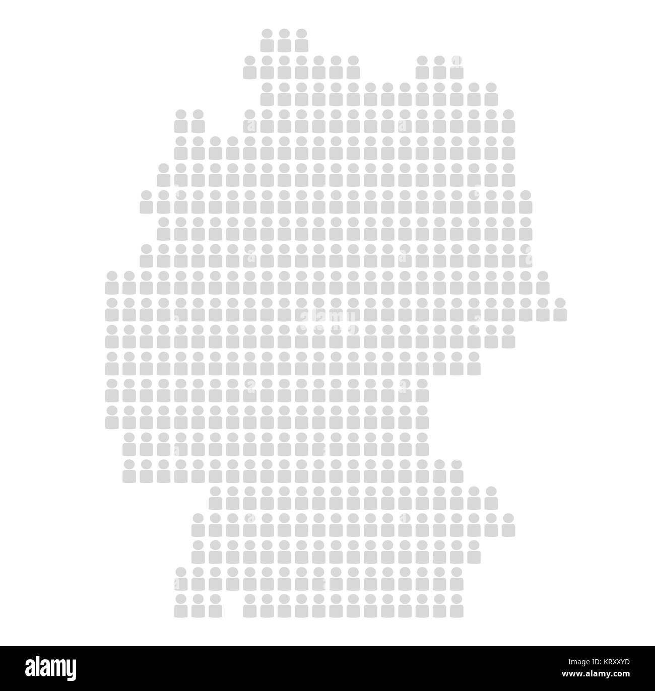 germany map from gray icons Stock Photo