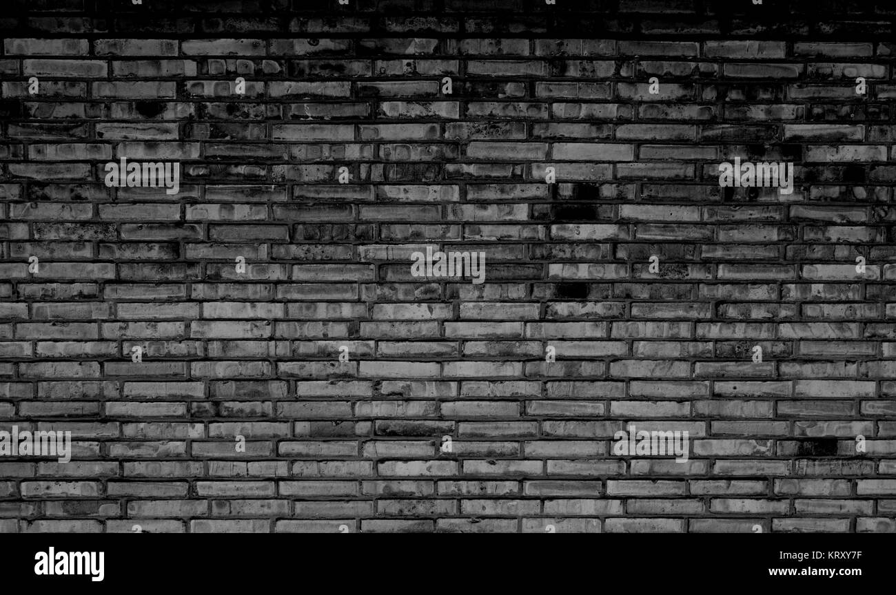 black gray cool brick wall Stock Photo