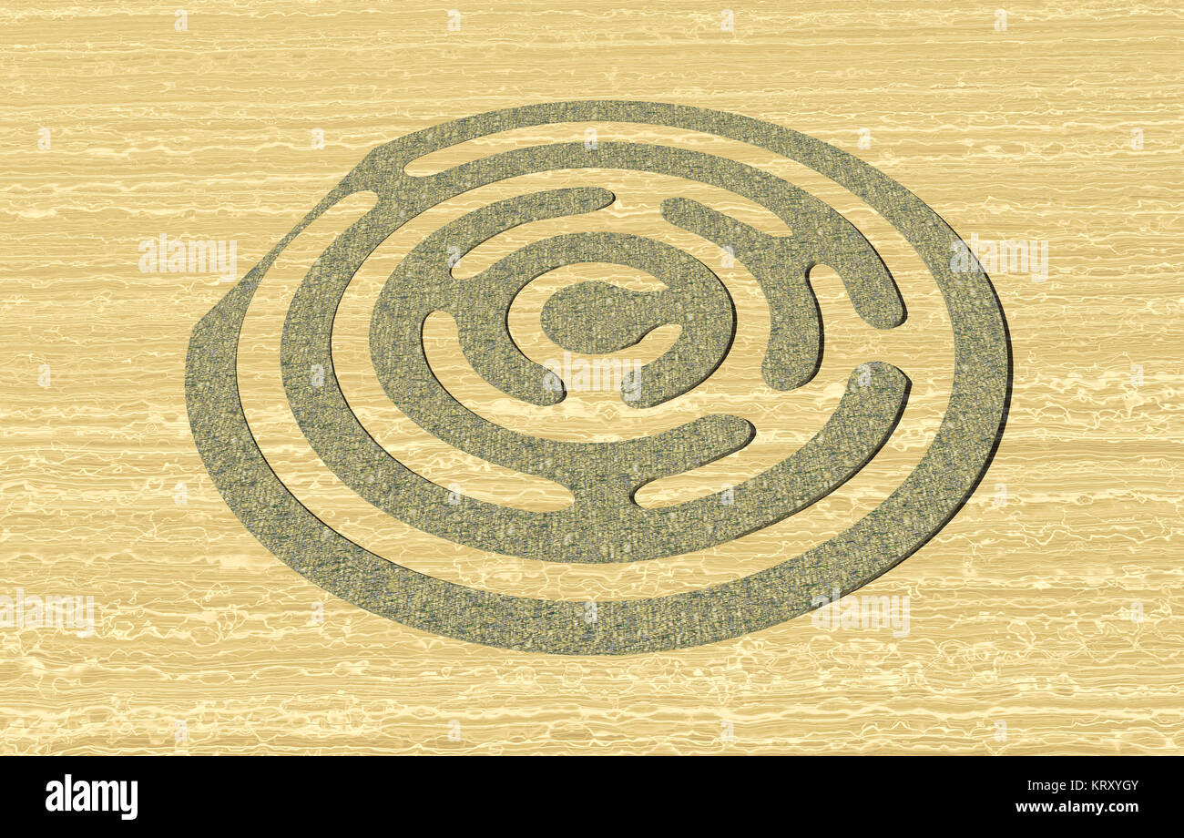 crop circles in the field Stock Photo