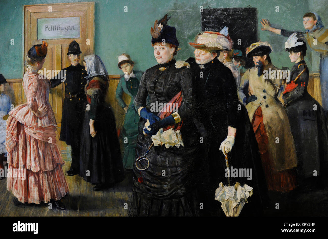 Christian Krohg (1852-1925). Norwegian painter. Albertine to See the Police Surgeon, 1885-1887. National Gallery. Oslo. Norway. Stock Photo