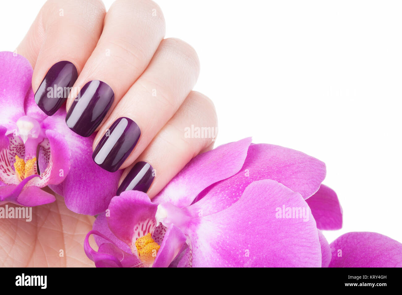 Red nail polish Stock Photo Alamy