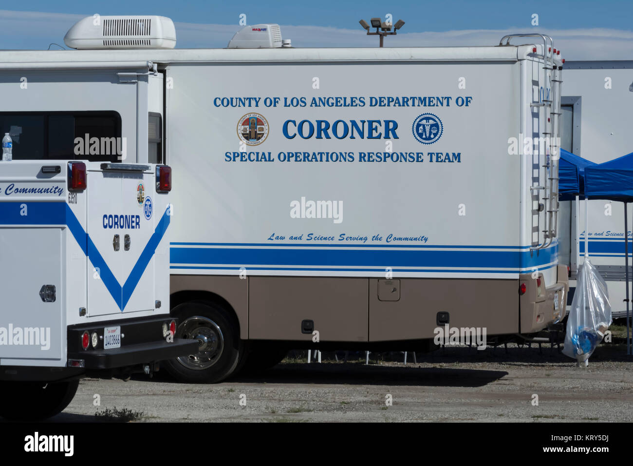 Los Angeles County Coroner mobile office Stock Photo Alamy