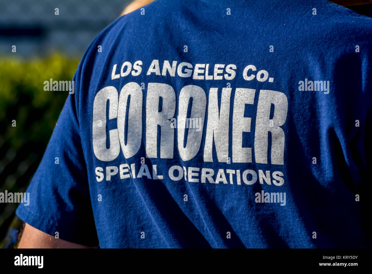 Los Angeles County Coroner Special Operations officer Stock Photo Alamy