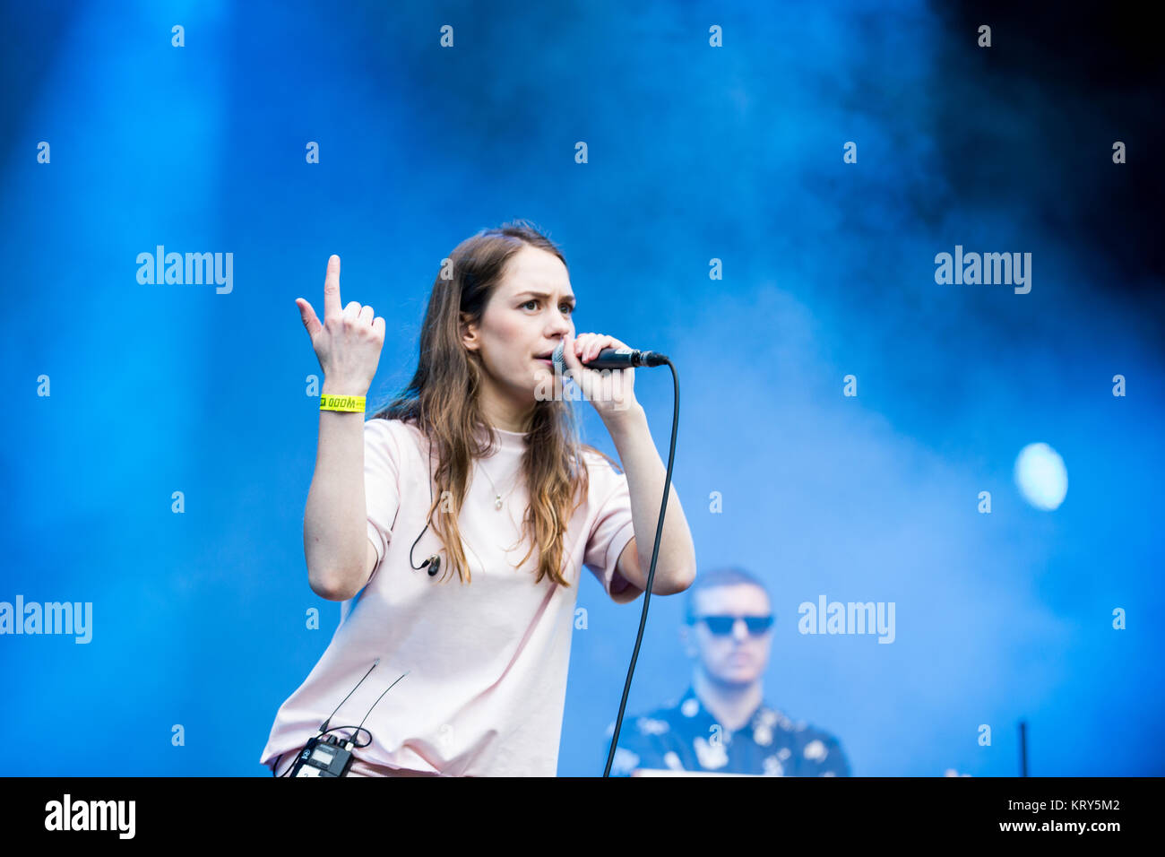 The Norwegian singer, songwriter and dream pop musician Anna of the North  performs a live concert at the Norwegian music Norwegian wood in Oslo.  Norway, 15/06 2017 Stock Photo - Alamy