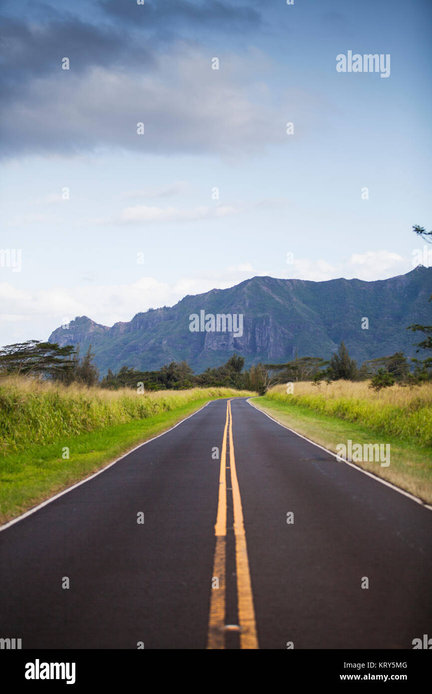 A rural road in Hawaii Stock Photo Alamy