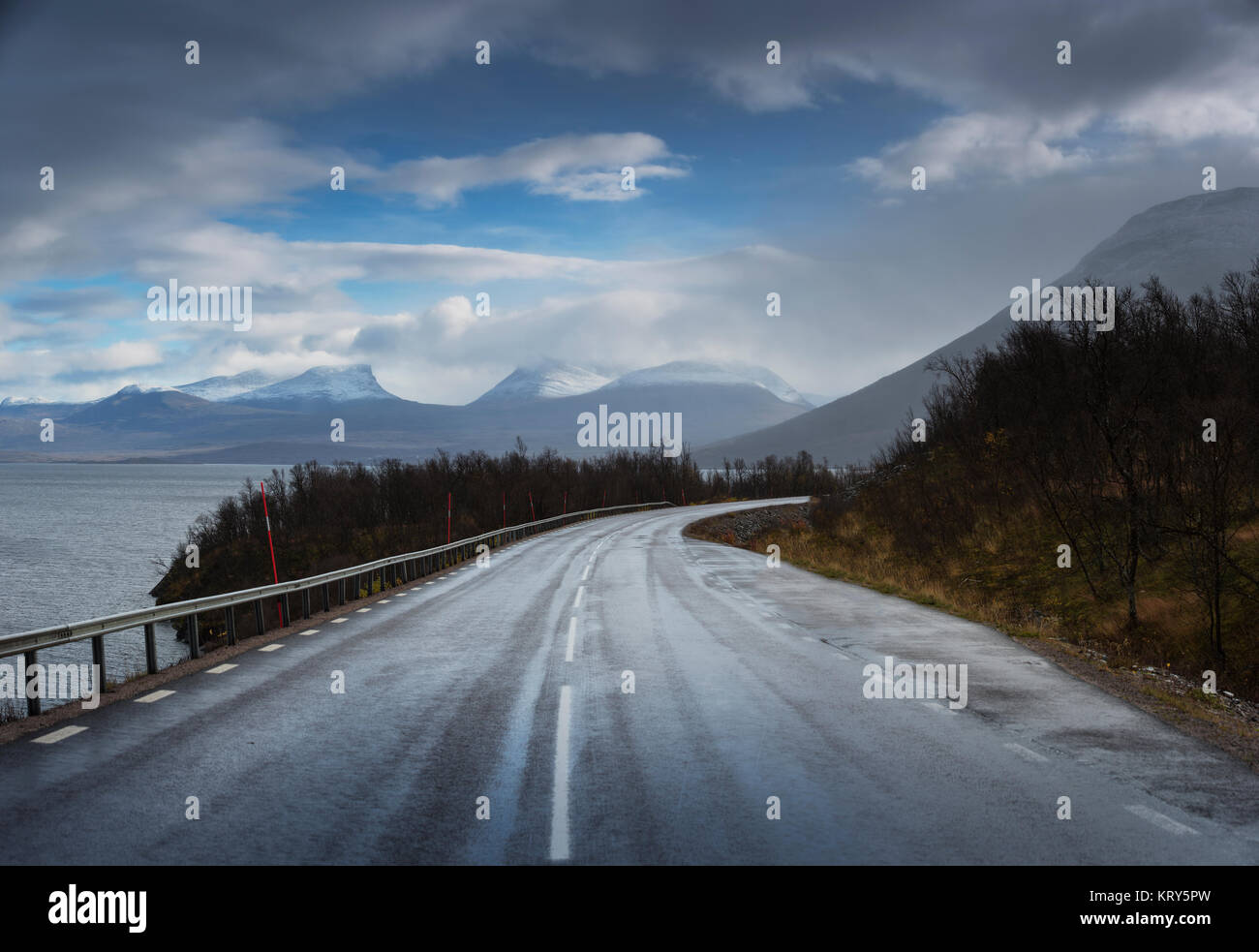 A rural road in Sweden Stock Photo